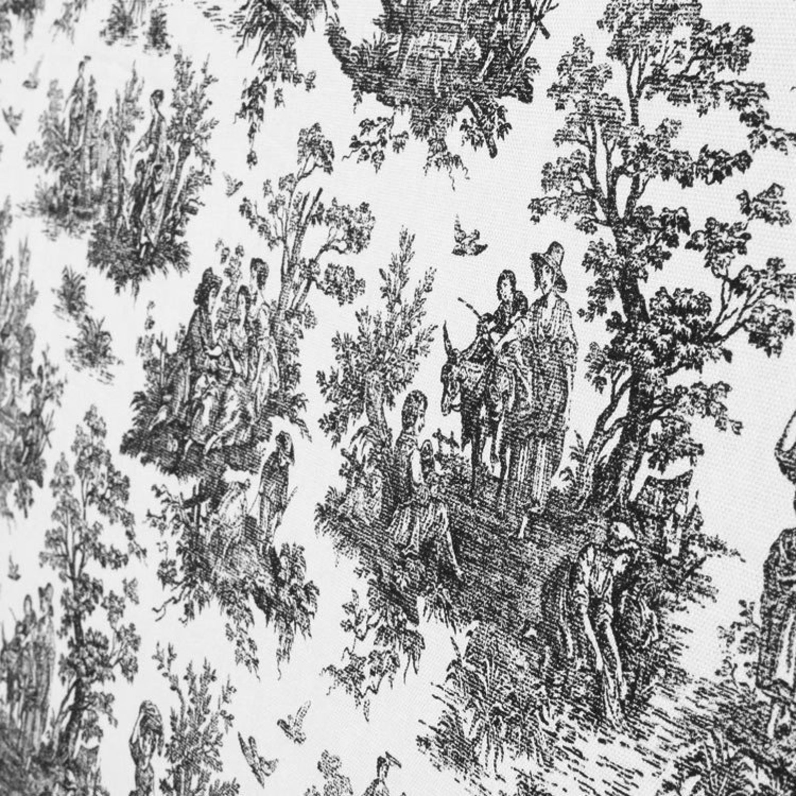 Black Toile Tablecloth Table Cover Colonial Traditional Table Etsy