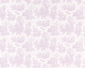 Lavender Toile Napkins: Light Purple Cloth Set, Dining Room Table Setting, Traditional French Colonial Home Decor Linens, Baby Shower