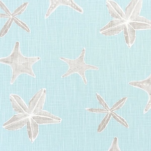 Coastal Living Home Decor Nautical Curtains Window Treatments Beach House Decor Starfish Ocean Life Curtain Panels Aqua Blue Drapes