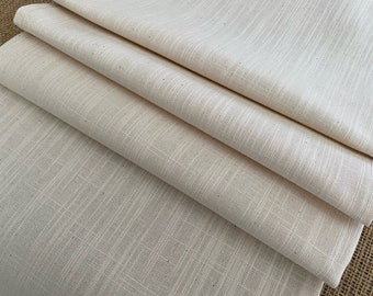 Ivory Table Runner Solid Off White Textured Linens Runner Natural Centerpiece Linens Kitchen Dining Room Minimalist Living Home Decor
