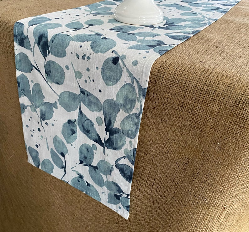 Eucalyptus Leaves Table Runner Vine Home Decor Table Linens Etsy