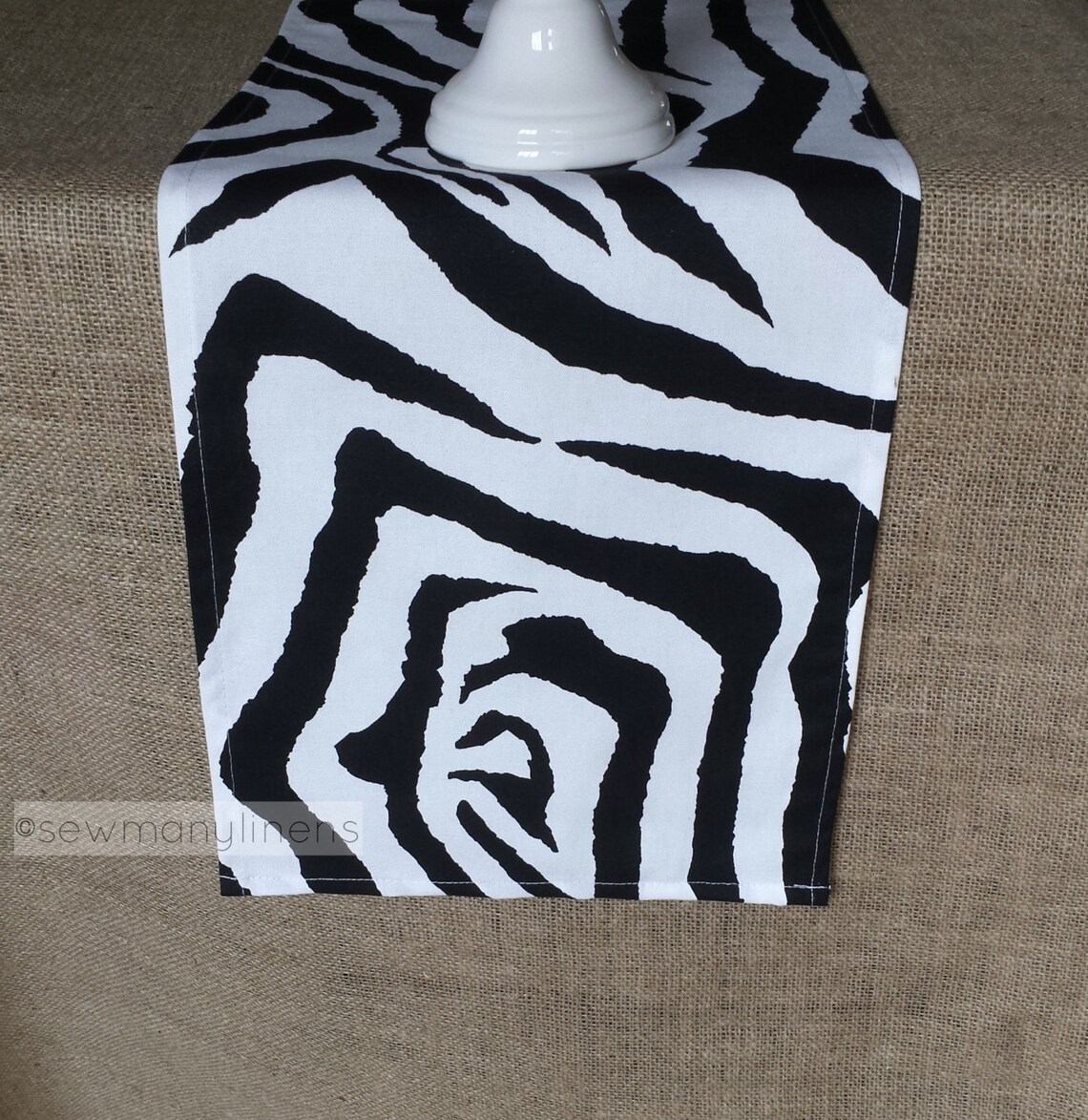 Zebra Table Runner Black and White Zoo Animal Party Table Etsy