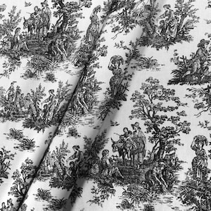 Black Toile Tablecloth Table Cover Colonial Traditional Table Linens Table Cloth Overlay Classic Home Decor Dining Room Table Linens