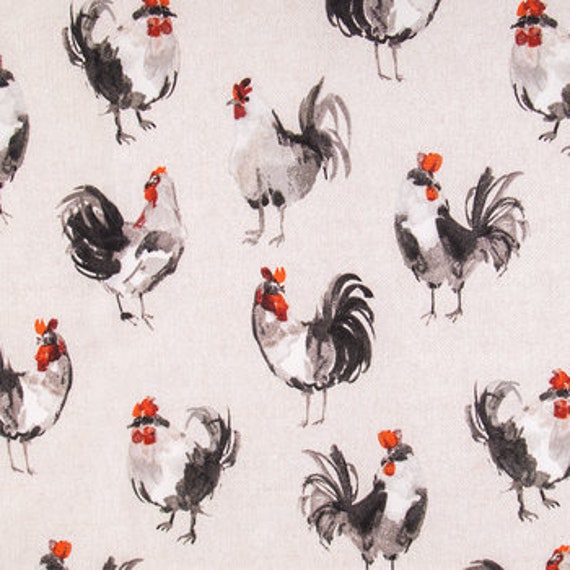 Farmhouse Decor Curtains Rooster Bird Curtain Panels Kitchen Etsy