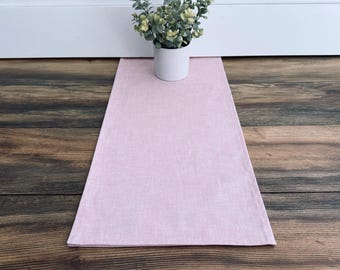 Light Pink Table Runner Wedding Baby Girl Shower Centerpiece Linens Nursery Home Decor Custom Sizes