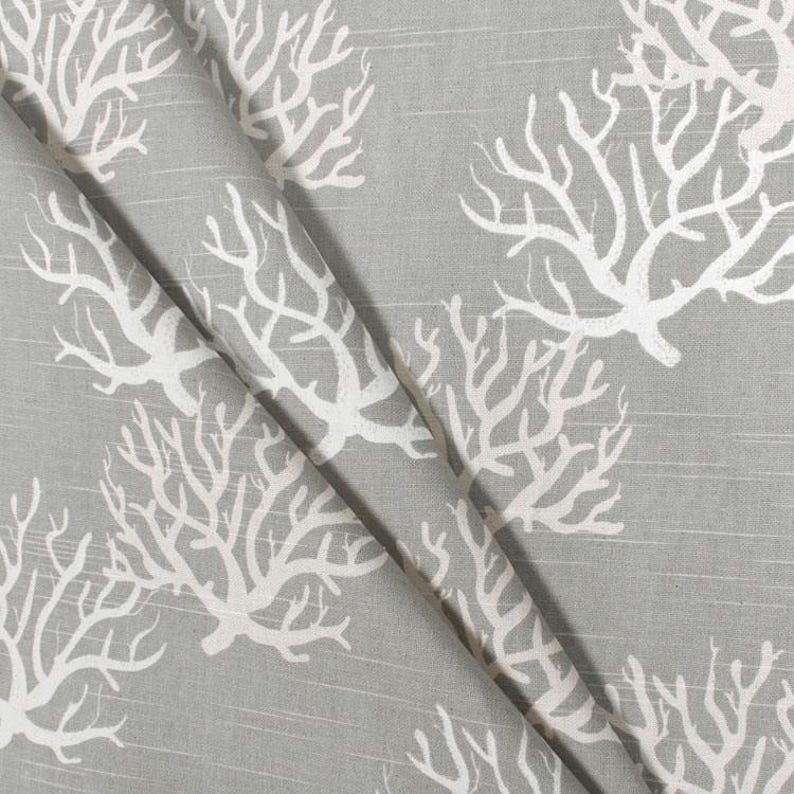 Nautical Fabric By the Yard Coastal Living Home Decor Fabric Medium Weight Upholstery Cotton Sewing Craft Supplies Beach House Decor