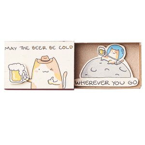 Afscheidskaart / Cadeau voor vrienden / Bierliefhebbers / Vriendschap Goodbye Card / Goodbye Good luck card / Moge het bier koud zijn waar je ook gaat / OT129