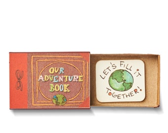 Cute  Love Card/ Wanderlust Card/ Romantic Love Card/ Love gift for him/ "Our adventure book, Let's fill it together" Card/LV097