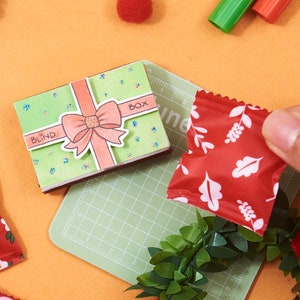 Mini caja de amor misteriosa con mensajes secretos/Tarjeta de amor para novio/Tarjeta de caja de cerillas sorpresa con mensaje aleatorio/Mini caja de amor ciega para ella