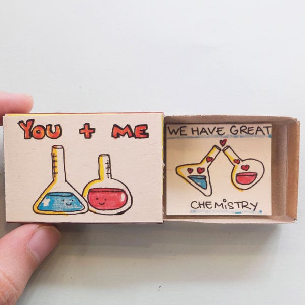 Witty Chemistry Love card/ Geeky Pun Love card/ Surprise Love Gift for Girlfriend/ Boyfriend/ "We have great chemistry" / LV101