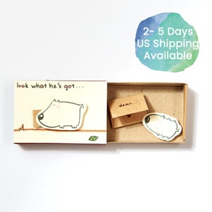 Tarjeta sorpresa de amor de perro/Tarjeta de confesión de cachorro tierno/Bonito regalo de amor para él/para ella/Tarjeta de caja de cerillas/Caja de regalo de propuesta/Tarjeta de "Te amo"
