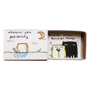 Humor verrassingskaart/leuke Halloween kaart/waar je je eenzaam voelt achter je kaart/Ghost kaart/Halloween kaart/grappig/matchbox/OT015