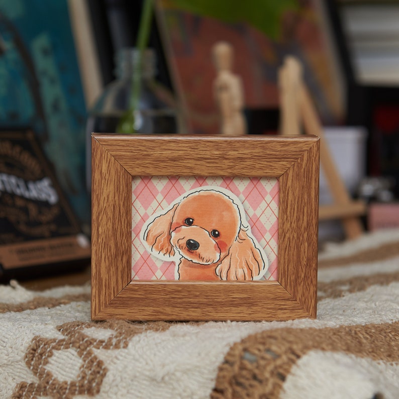 Customized Dog Portrait, Personalized Dog Art, Mini Custom Dog Portrait, Tiny Custom Dog Paintings, Personalized Gifts For Him, Miniature image 8