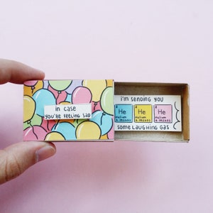 Carte Cheer up mignonne / Cadeaux uniques / Boîte d’allumettes d’amour longue distance / Carte d’encouragement pour les amis et la famille / « Au cas où vous vous sentiriez triste » / OT123