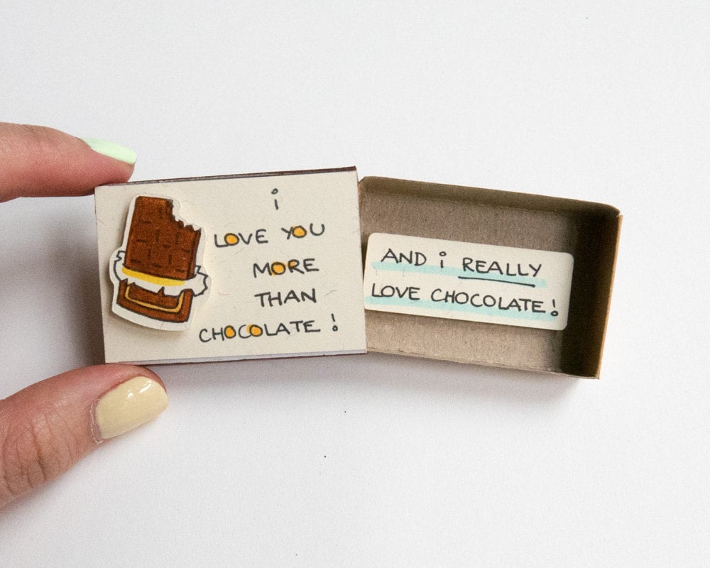 Hand Drawn Chocolate Matchbox