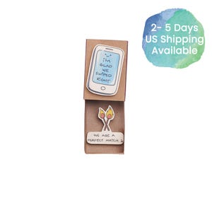 Tinder Love Card /Online Dating Card/ Unique For her/ For him/ Swiped right Matchbox Card/ Perfect Match Tinder date/ Internet Dating/ LV130