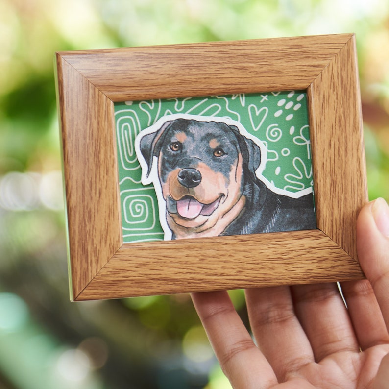 Customized Dog Portrait, Personalized Dog Art, Mini Custom Dog Portrait, Tiny Custom Dog Paintings, Personalized Gifts For Him, Miniature image 5