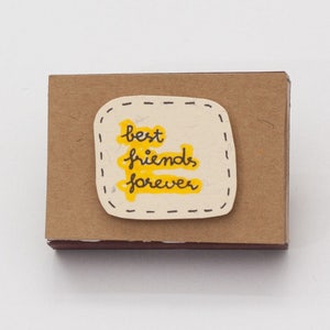 Veggy Friendship Card/ Best Friends Foodie Matchbox Card/ BFFs gifts/ Gift box/ Best Friends Forever/ Tomato Carrot/ OT028 image 3