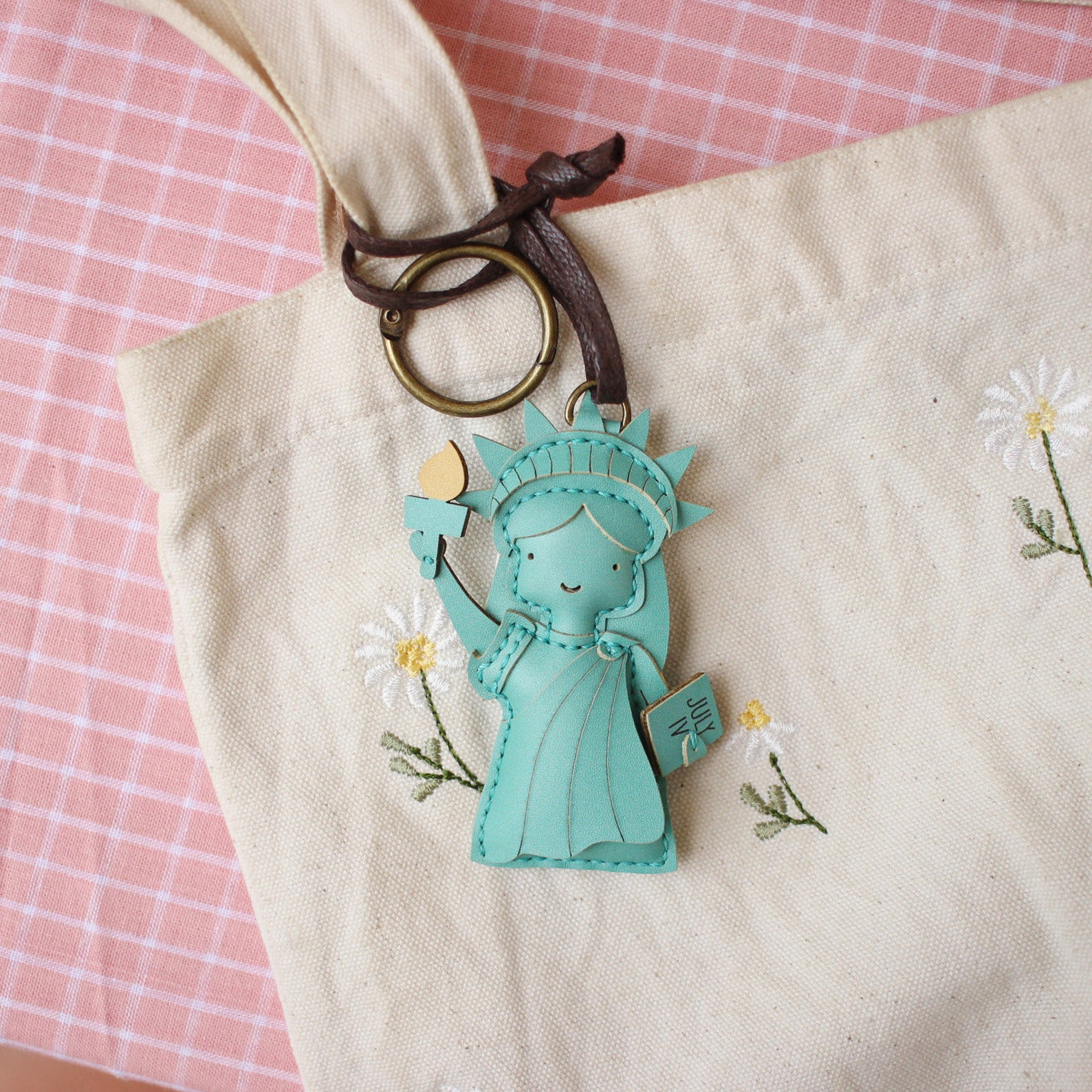 Statue of Liberty Leather charm New York City gift Luggage Etsy