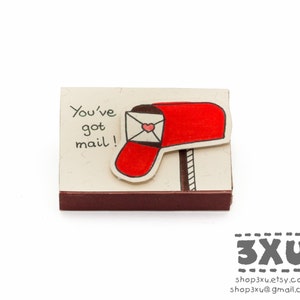Cute Love Card/ Anniversary Card/ Personalized Love Gift/ Surprise Gift for Her / For Him / I love you Matchbox Card/ You've got mail/ LV021 image 4