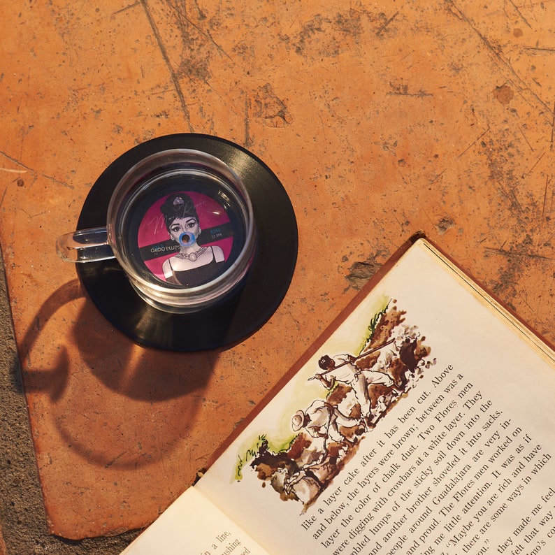 Vinyl Record Coasters Set of 2 Retro Music Coasters Etsy