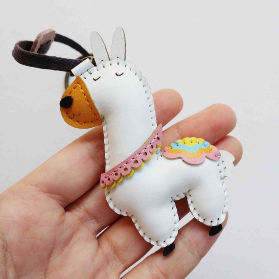 Llama Stuffed Toy Leather Personalized Charms Alpaca Luggage - Etsy Canada