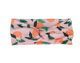 Twist Hoofdband voor Vrouwen Roze Peaches - Tulband Hoofdband - Hoofdbanden met Knopen voor Maskers