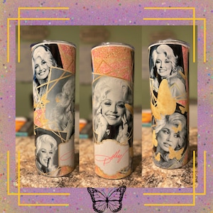 Tumbler Dolly Parton Stainless Steel Skinny 20 ounce Tumbler