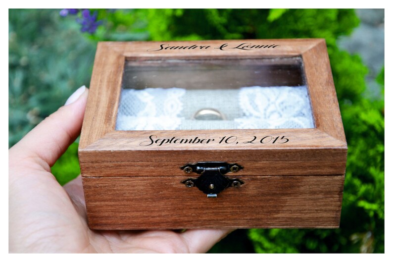 Ring Box Personalized Ring Box Wedding Box Wooden Ring Box Etsy