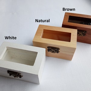 ring box, Personalized ring box with glass lid, wedding box, wooden ring box ,ring bearer box,engagement ring box, custom ring holder R50 image 7