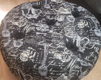 Té Tiempo Otomano, Otomano rodante, Otomano personalizado, Otomano personalizado, Reposapiés personalizado