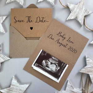 Save the Date Pregnancy Announcement Card, Personalised Baby Announcement, New Baby Reveal Ideas, We're Pregnant Card for grandparents