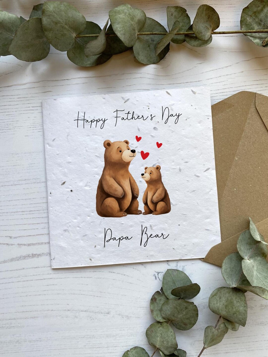 Personalised Happy Father's Day Card | Cute Daddy Bear | for Daddy ...