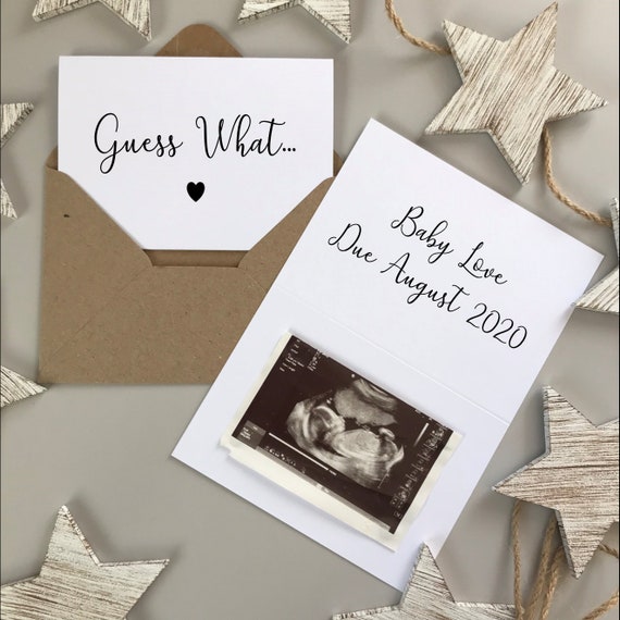 Pregnancy Announcement Card Baby Announcement Card Pregnancy | Etsy