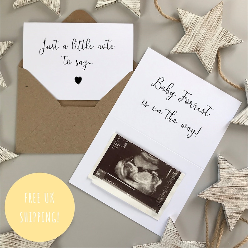 Pregnancy Announcement Card Grandparents Baby Announcement Etsy UK