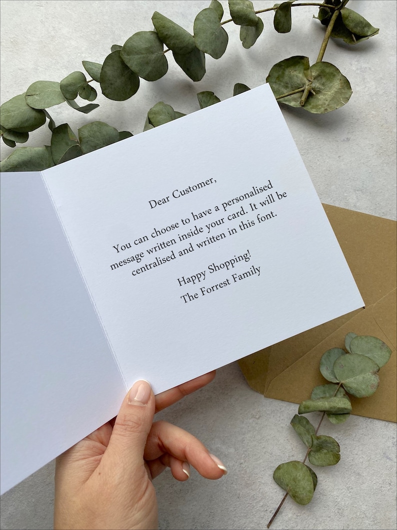 Personalised 40th Birthday Card Pretty Autumn Greeting Card Plantable