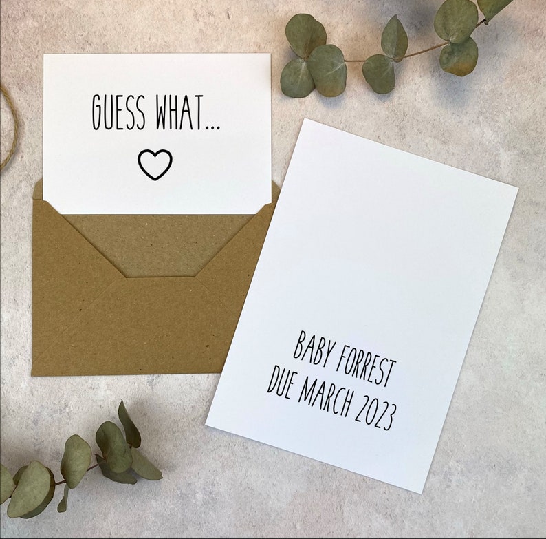 Surprise Pregnancy Announcement Card, Baby Announcement Card, Pregnancy Reveal Ideas, Baby Reveal Ideas, We're Pregnant Card image 3