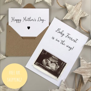 Happy Mother's Day Pregnancy Announcement Card, Surprise We're Having a Baby Reveal, Pregnancy Reveal Idea, Baby Announcement Ideas