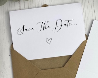 Pregnancy Announcement Cards - Save the date - New baby reveal for grandparents - Baby on the way - Minimal Heart Surprise Cards