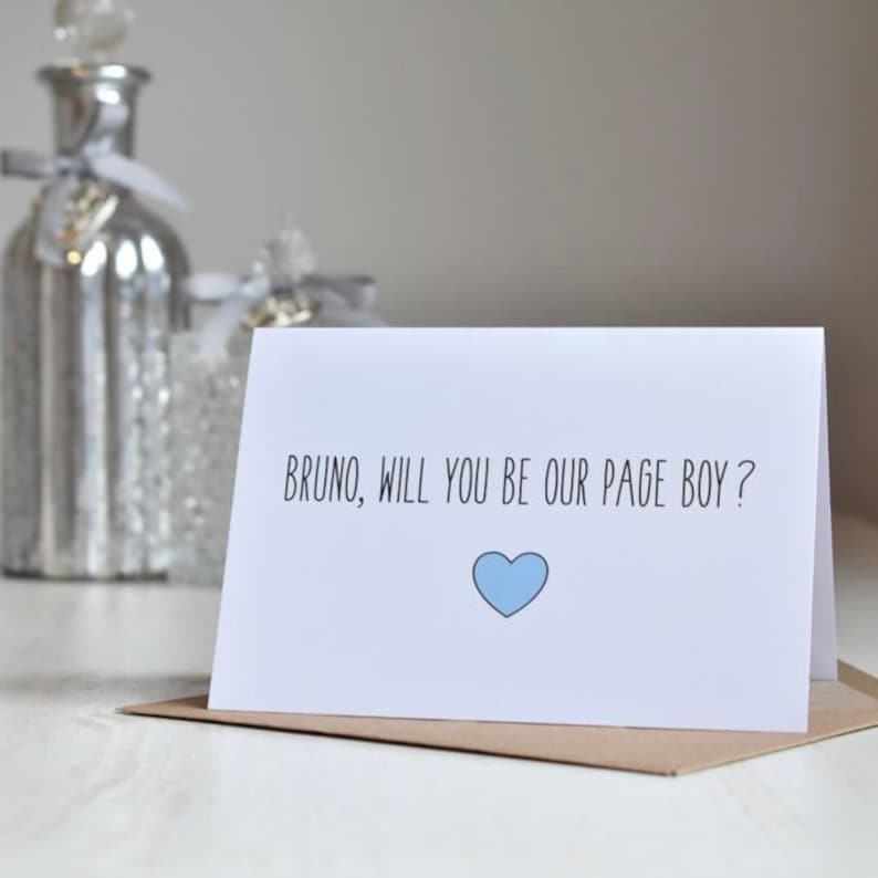 Personalised Page Boy Proposal Card Will You Be My Page Boy | Etsy