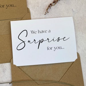 Surprise pregnancy announcement cards, Baby reveal idea for parents to be, Unique expecting baby keepsake for announcing a pregnancy