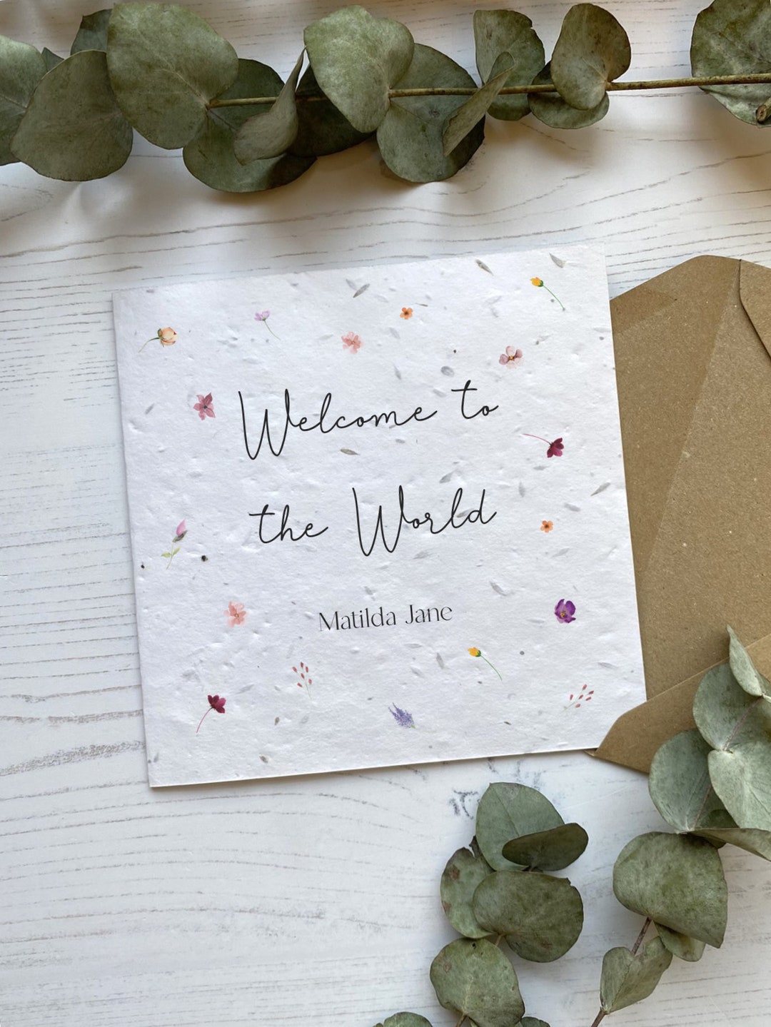 New Baby Card - Personalised Welcome to the World Gift - Baby Birth ...