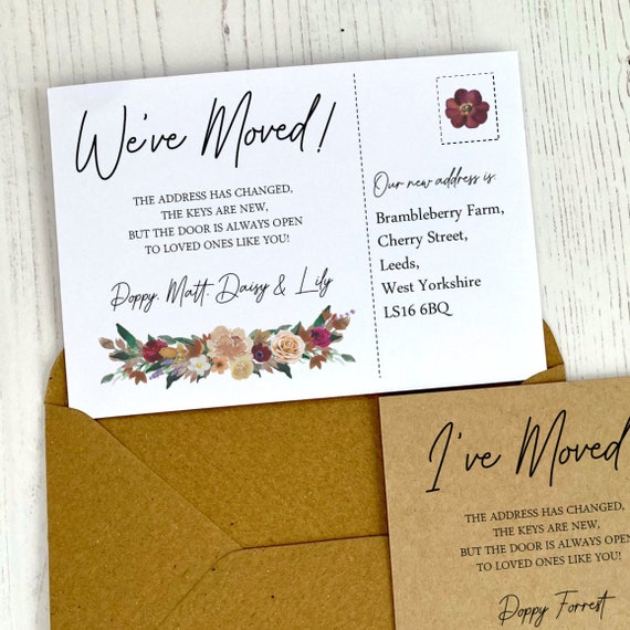 Change Of Address Cards New Home House Moving Pack Of 10 - View #2