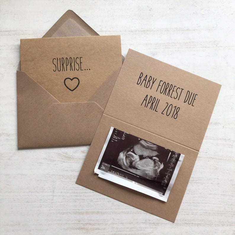 Surprise Pregnancy Announcement Card Pregnancy Announcement Etsy