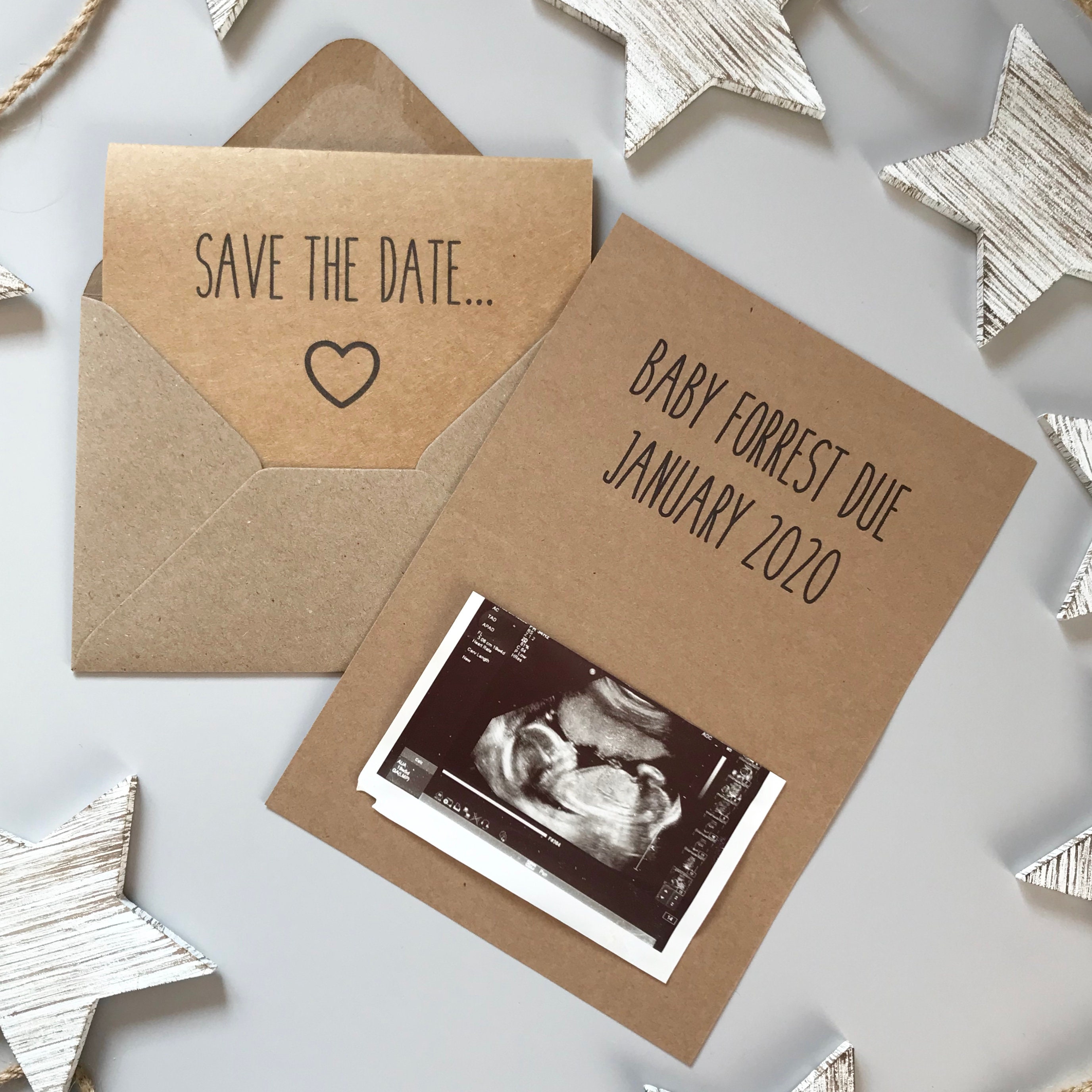 Pregnancy Announcement Card Baby Announcement Card Save The Etsy Singapore