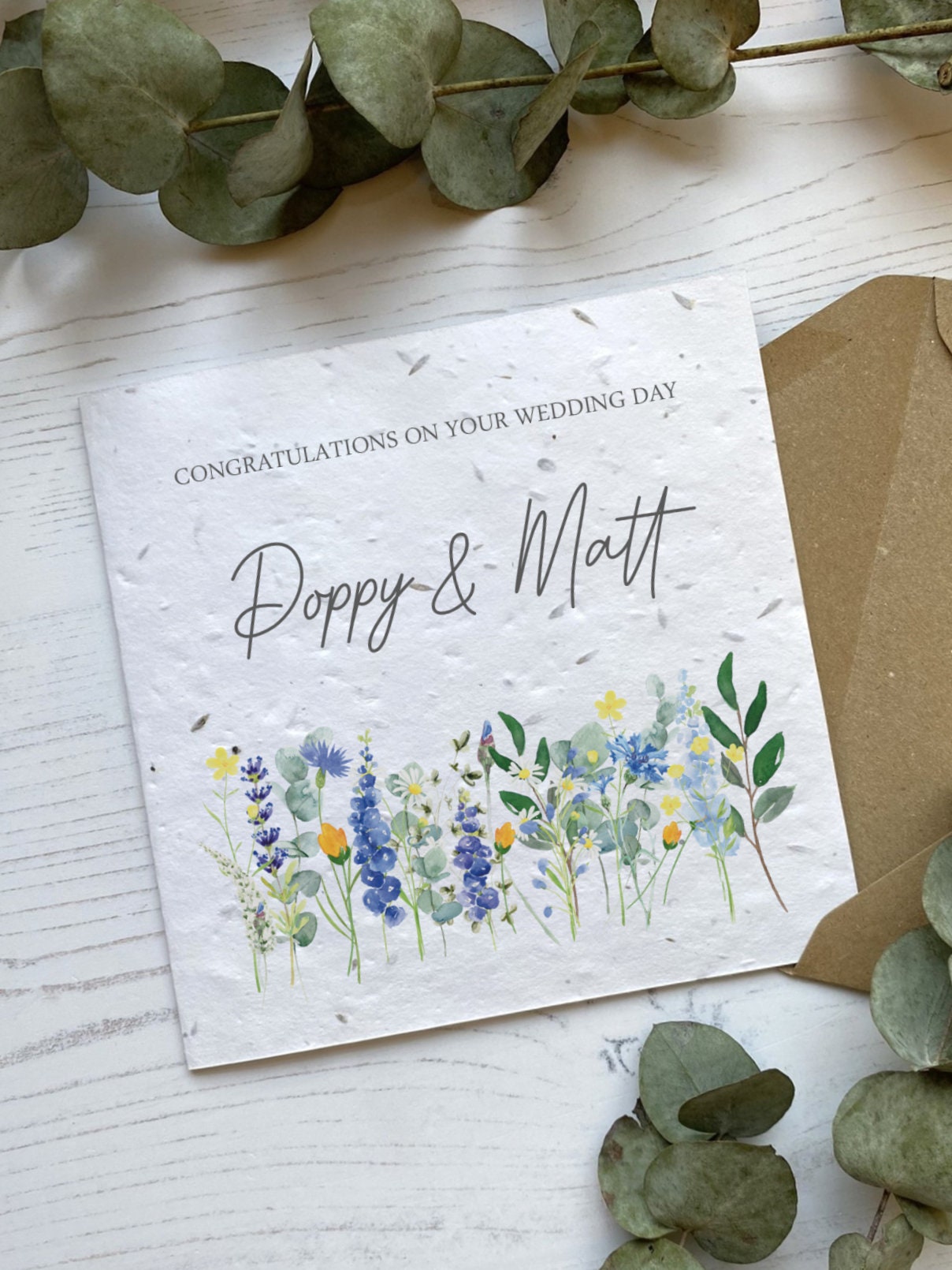 White Cotton Cards Code To A Special Daughter And Son-in-Law