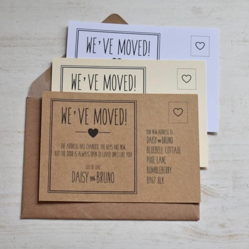 Change of Address Card Pack Personalised We've/i've | Etsy UK
