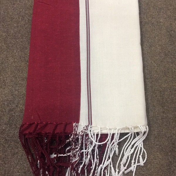 Tibetan buddhist cotton ngakpa shawl / tantric shawl / meditation shawl / Aarti yoga shawl