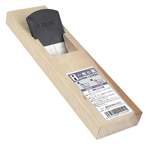 Senkichi Japanese Wood Block Plane with 40mm Carbon Steel Blade Compact 195mm Length Ideal for Precision Woodworking and Smooth Shaving