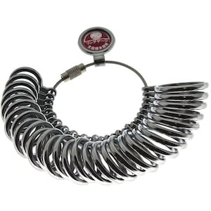 Metal Finger Gauge Jewelry Ring Sizer Measuring Tool Set, with Japanese Sizes 1-30, to Measure Ring Size